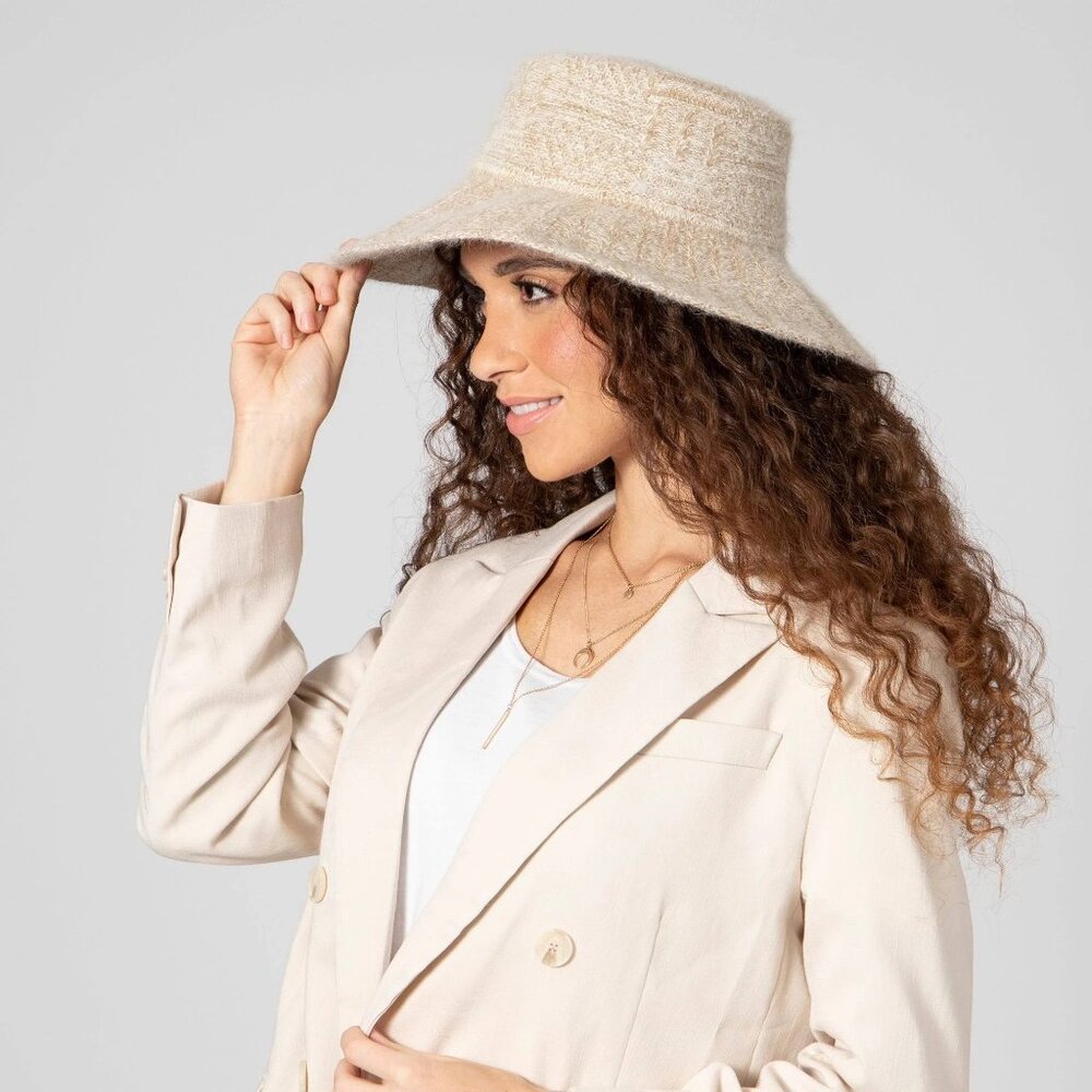 NWT San Diego Hat Co. Fuzzy Angora-blend Bucket Hat Cape Horn Camel - Picture 2 of 15